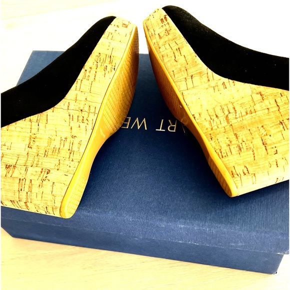 Stuart Weitzman Corkswoon Suede Wedge Size 6 - Picture 14 of 16